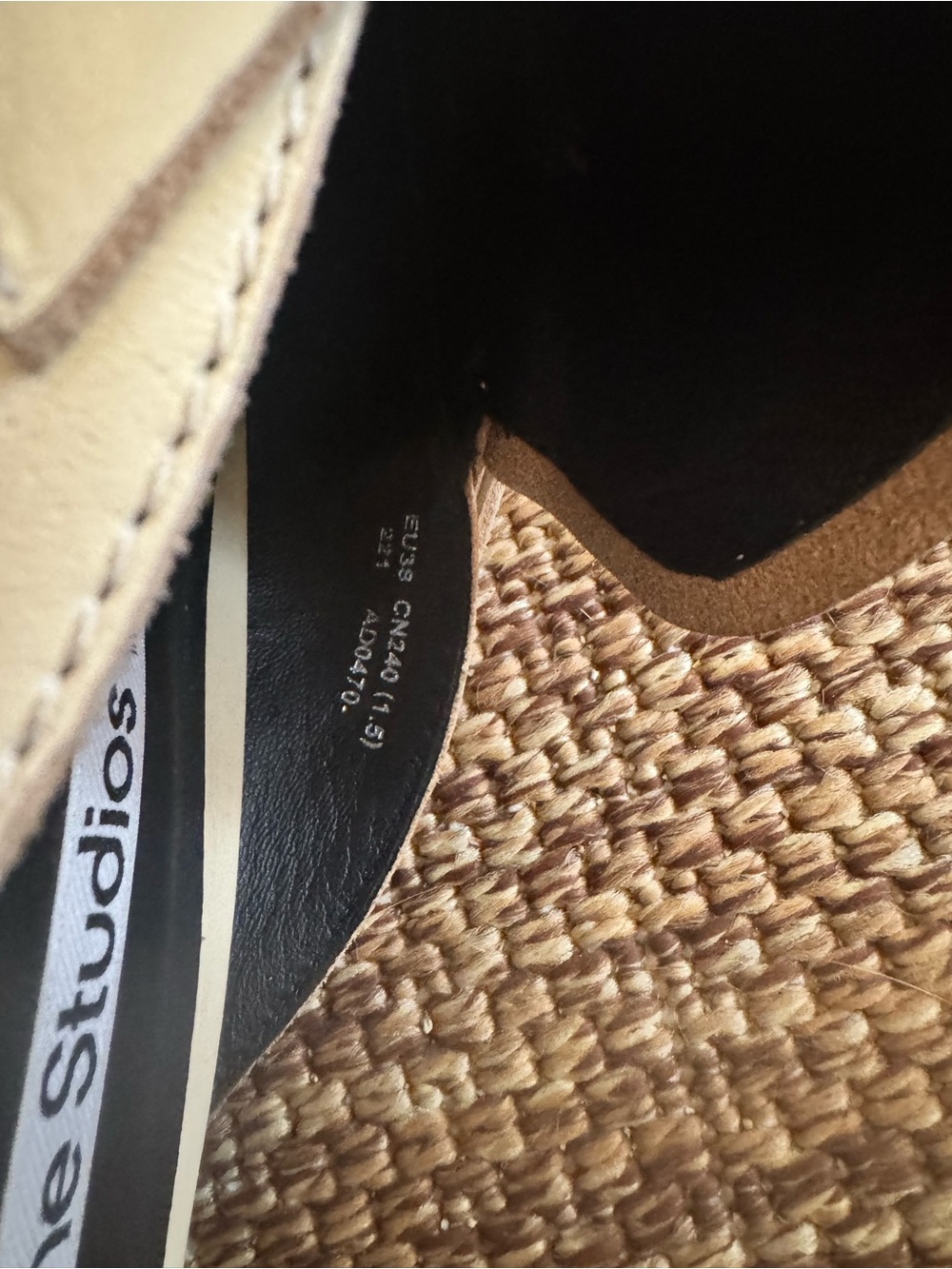 Acne Studios Cream Leather Square Toe Mule Loafers Sz 38 - Picture 7 of 9